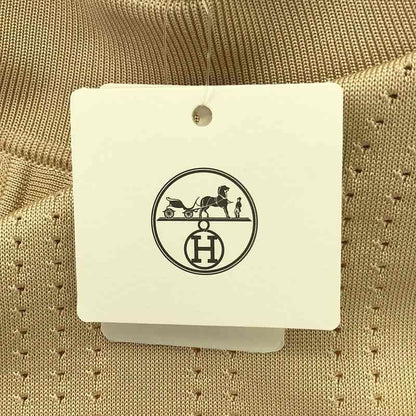 Hermes Brid De Gala Silk Perforated Knit Skirt - 36 - Beige - Women's