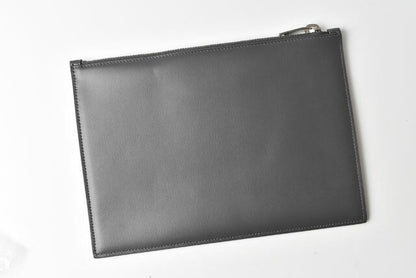 Saint Laurent Paris Flap Pouch Clutch Bag Saint Laurent Zip GM Storm Grey