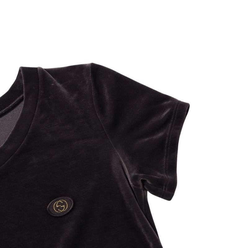 Gucci Dress Size XS Velour Dress Interlocking G Logo Made In Italy 20241212