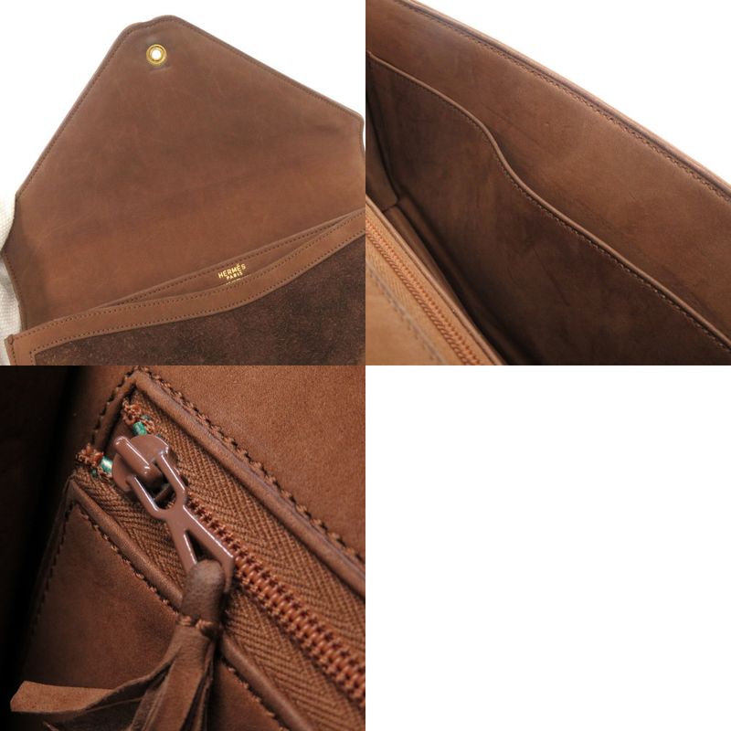 Hermes Alcazar Dobris Brown Stamped 0E (1975) Shoulder Bag 0156 Hermes