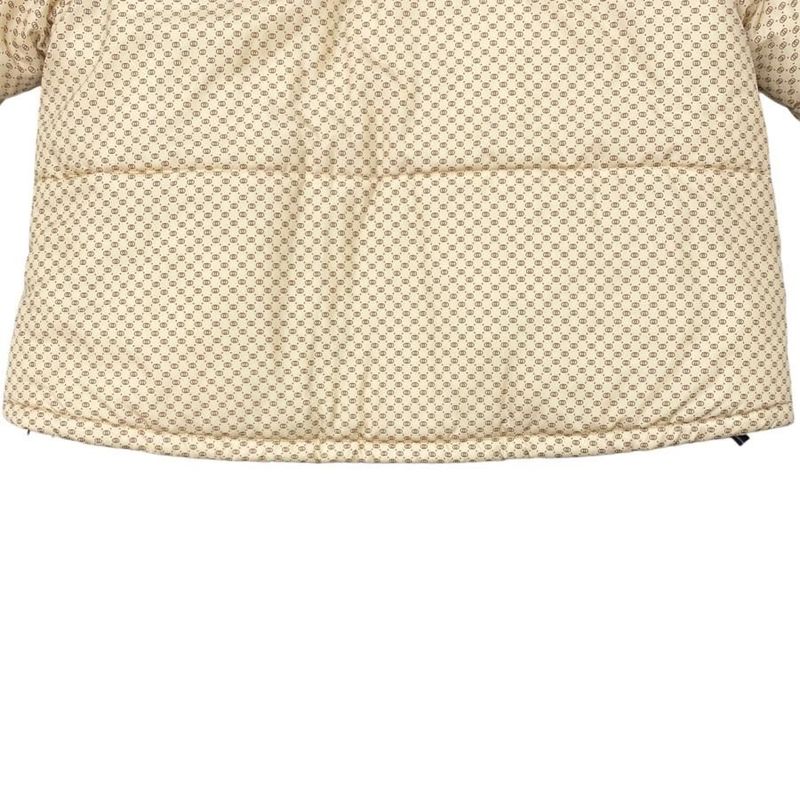 Gucci Down Jacket GG Parachute Nylon Padded Jacket 663279 42 Size Beige