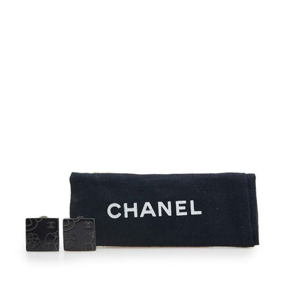 Chanel Coco Mark Camellia Square Black Metal Ladies Chanel
