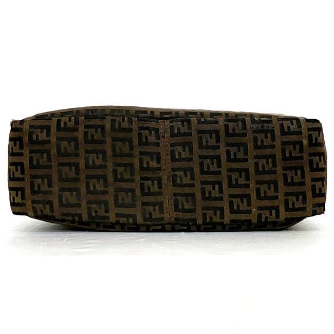 Fendi Tote Bag Ec21843 Brown Black Zucchino