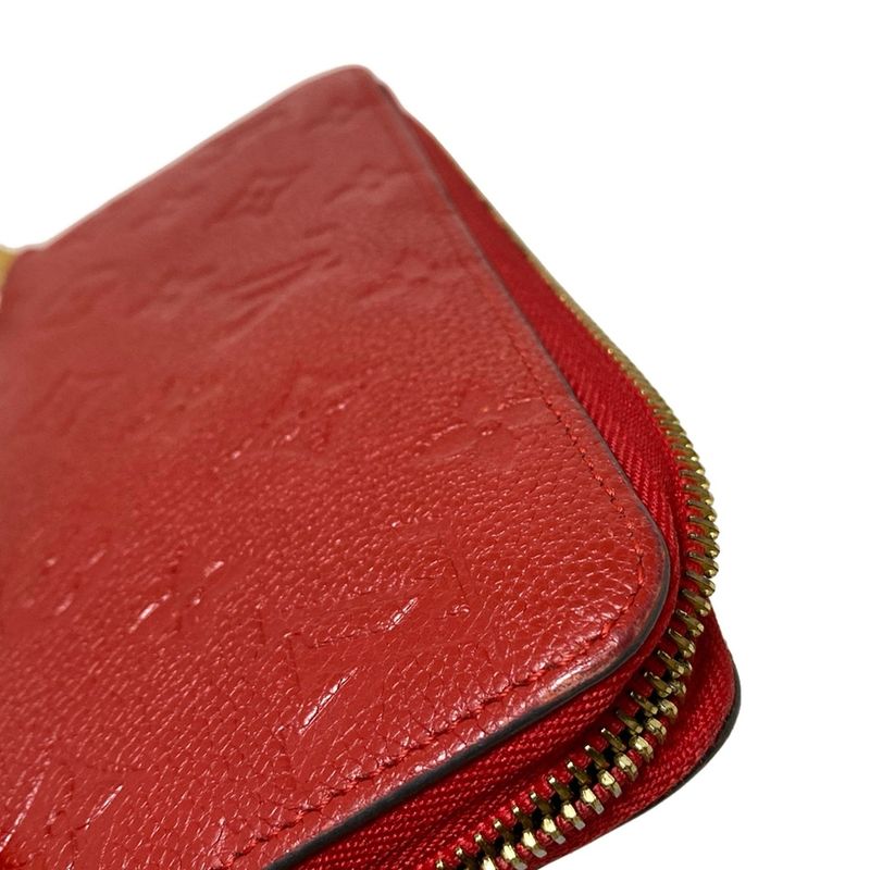 Louis Vuitton Monogram Empreinte Zippy Wallet M63691 Scarlet