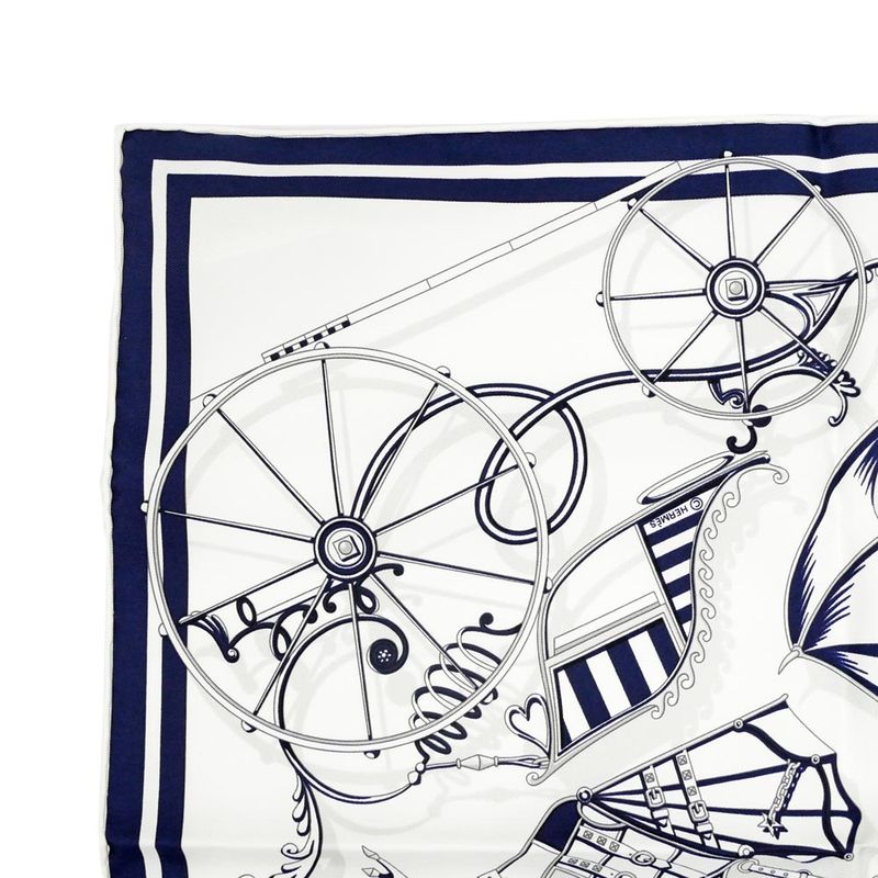 Hermes Gavroche 45 Scarf Voitures En Equilibre Silk Daisuke Nomura