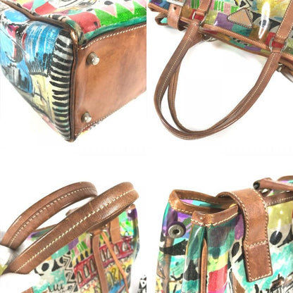 Prada Tote Bag All Over Pattern Triangle Logo Triangle Logo Plate Br2515