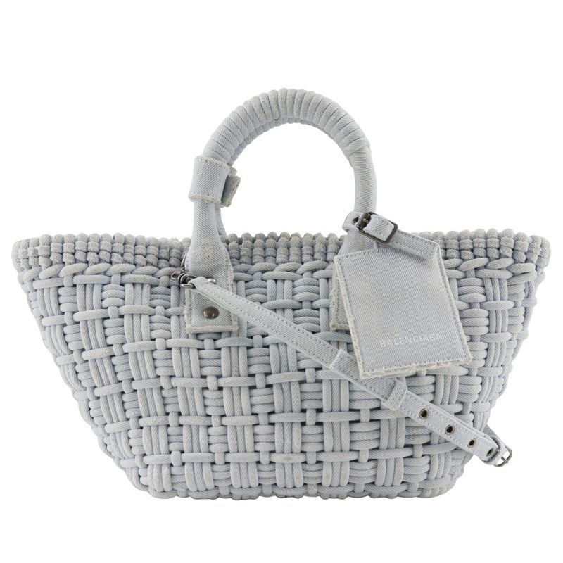 Balenciaga Bistro Basket Bag XS 2WAY Shoulder Vintage Finish 671342 Denim Light