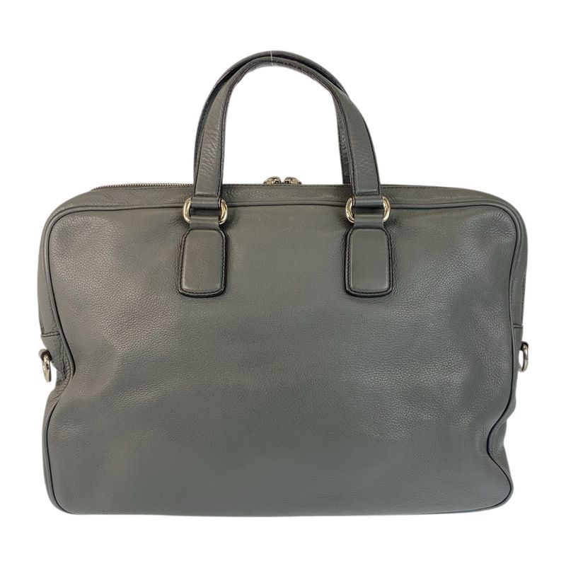 Gucci Soho Grey Silver Hardware Leather 322057 Business Bag Shoulder Bag