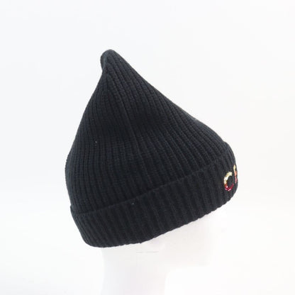 Celine 2a07z666q Embroidered Beanie 100% Wool Logo Embroidered Gradient Sequin
