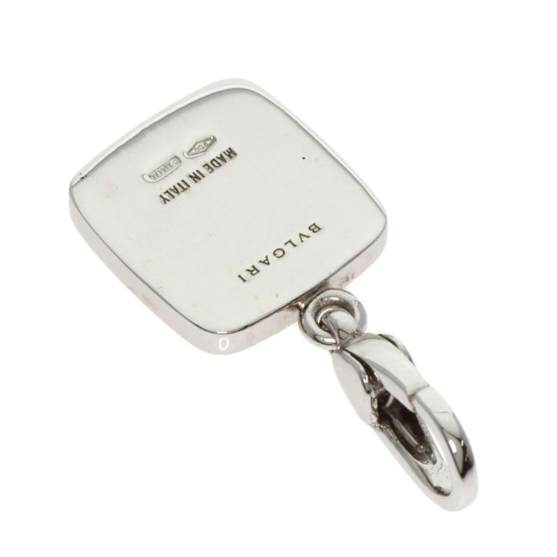Bvlgari Bulgari Lord Ride Charm Pendant Top 18K White Gold Ladies
