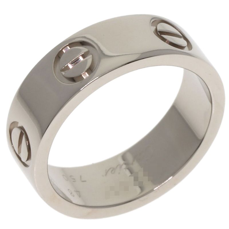Cartier Love Ring #48 Ring - 18K White Gold Ladies