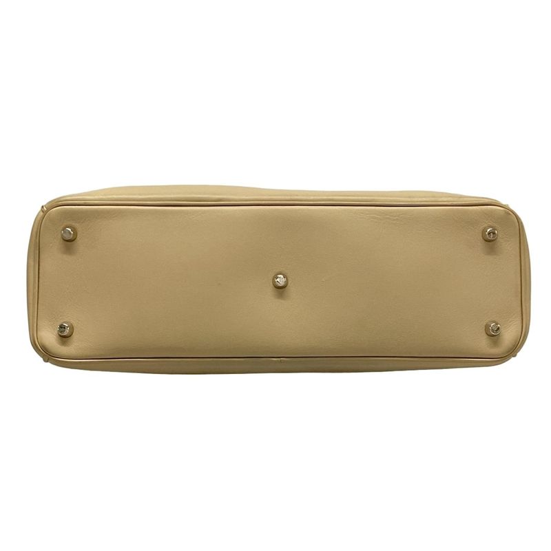 Dior/christian Dior Tote Bag Diorissimo Grey Beige Leather