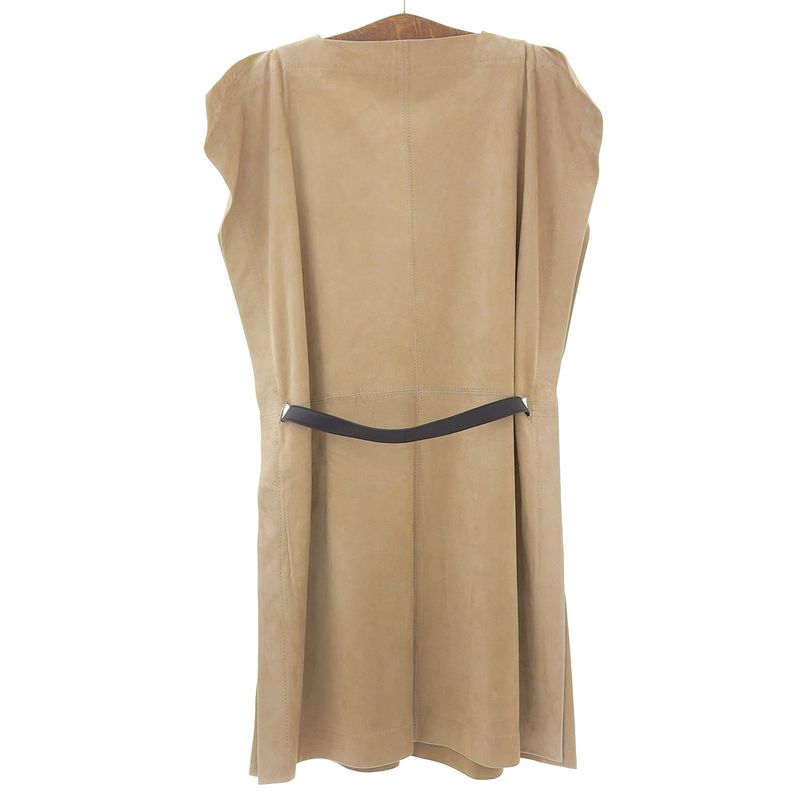 Hermes 2011aw Lemaire 1st Collection Runway No12 Goth Leather Dress 38