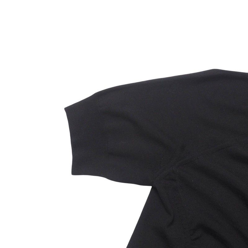 Louis Vuitton Knit Size XS Short Sleeves Sweater Top Ribbon Wool Black Pink