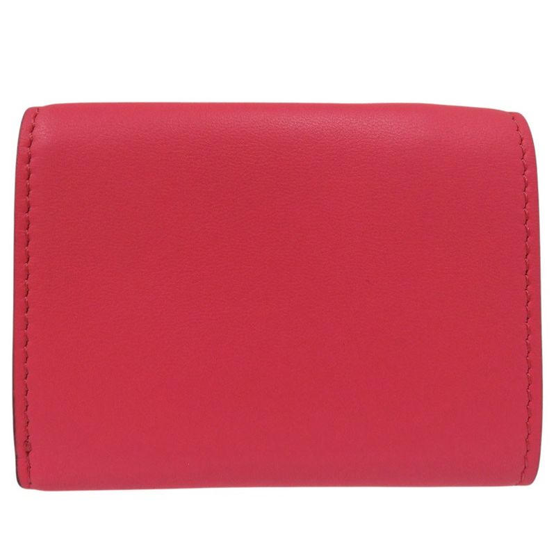 Fendi Baguette Micro Trifold Wallet 8m0395 Leather Pink 1780 Fendi