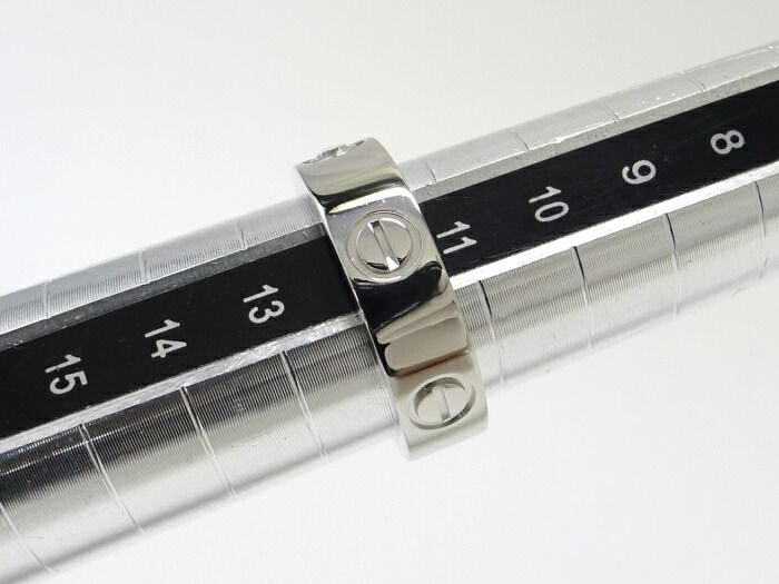 Cartier Love Ring Pt950 Platinum With Diamonds Size 52 Approx 120 G