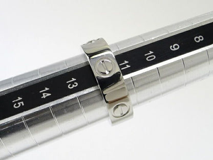 Cartier Love Ring Pt950 Platinum With Diamonds Size 52 Approx 120 G