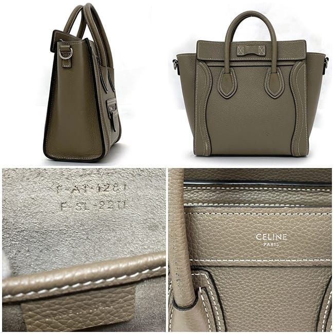 Celine Shoulder Bag Luggage Nano Shopper F22196