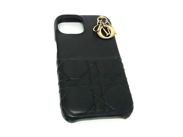 Christian Dior Lady Dior Cannage Leather Iphone13 Compatible Iphone Case In