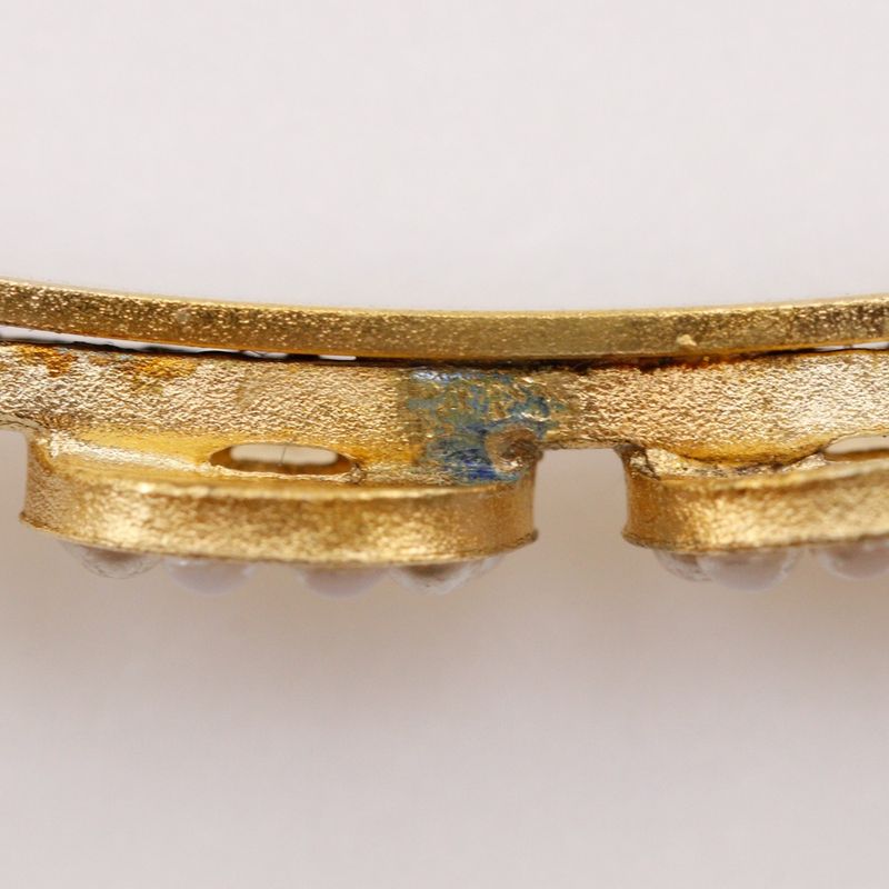 Chanel COCO Catsuit 01A Gold Plated And Faux Pearl Women's Other Accessories