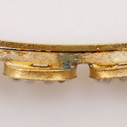 Chanel COCO Catsuit 01A Gold Plated And Faux Pearl Women's Other Accessories