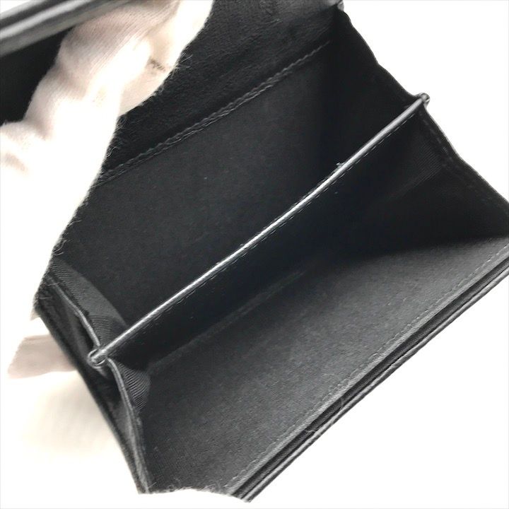 Chanel Logo Quilted Wallet Coin Case Black