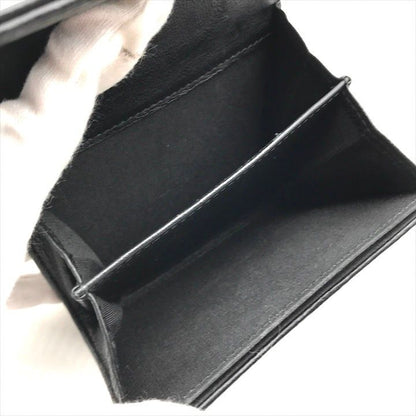 Chanel Logo Quilted Wallet Coin Case Black