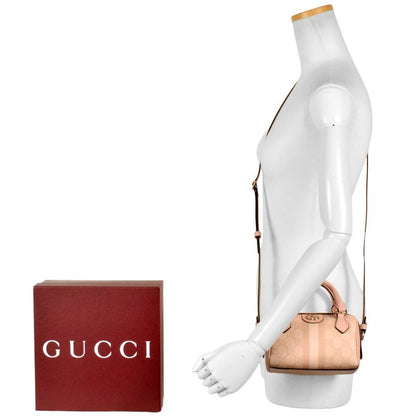 Gucci Ophidia Super Mini Handbag GG Supreme Canvas 781490 Pink Shoulder Bag