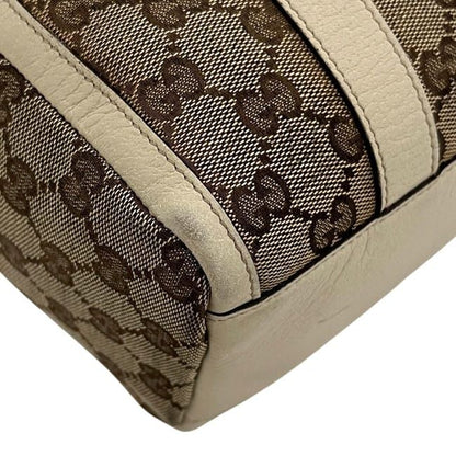 Gucci Mini Boston Bag Beige White Abby 130942 Excellent Condition