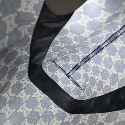 Celine Shoulder Bag Macadam Vinyl Leather Blue Brown 38ka973