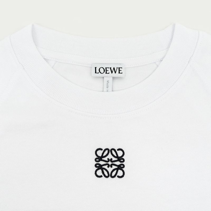 Loewe Short Sleeve Small Fit T-shirt White S Size S359y22x96 Cotton