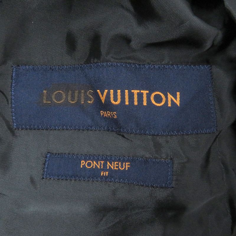 Louis Vuitton PONT NEUF FIT 100% Wool Peaked Lapel Single Tailored Jacket Navy