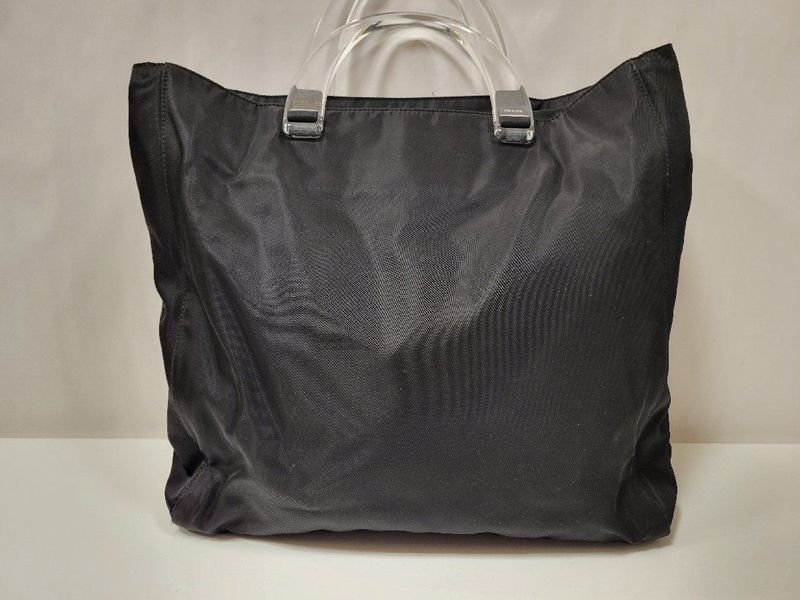 Prada Handbag B8167 Tessuto Nylon Plastic Nero Black Preowned 003806