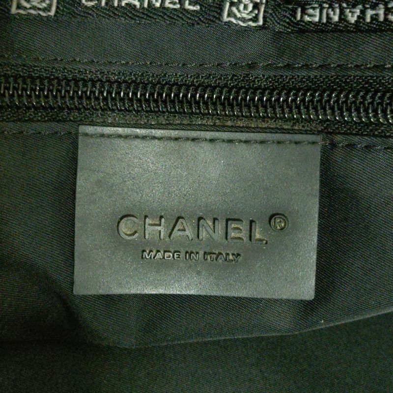 Chanel Handbag Sport Line Black With Repair Marks On Four Corners