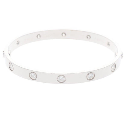 Cartier LOVE Bracelet Love Bracelet 18K White Gold Full Diamond Bracelet Men's