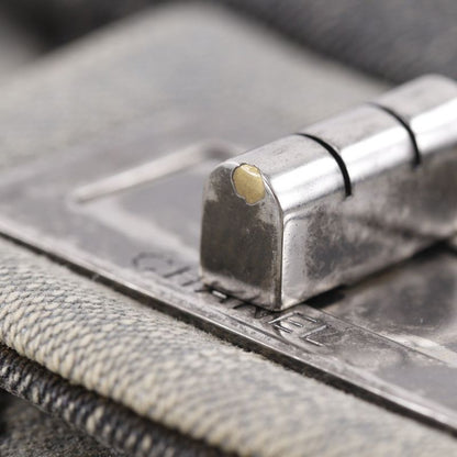 Chanel 2.55 Chain Shoulder Matelasse Double Flap Tricolor Denim Black/beige