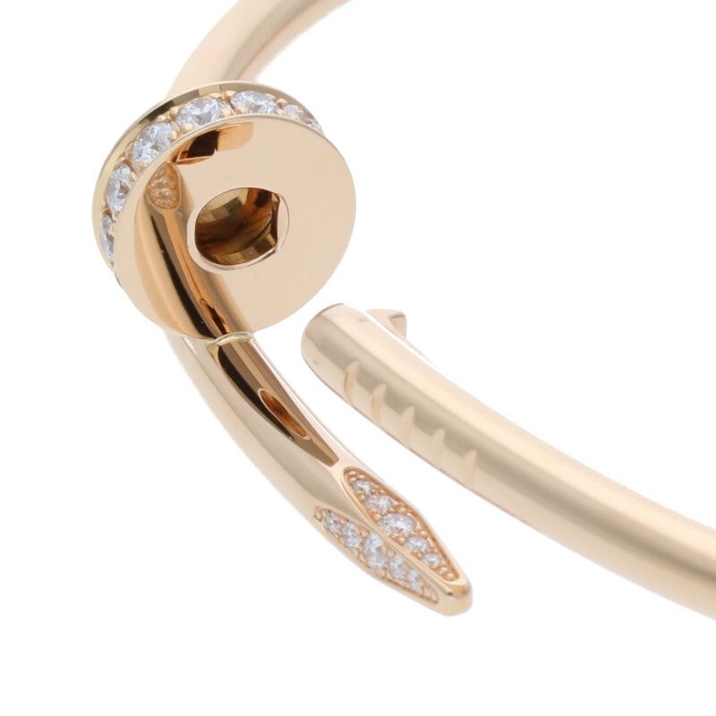 Cartier New Shape Juste UN CLOU Bracelet DIA 18K Pink Gold Juste Un Clou Half