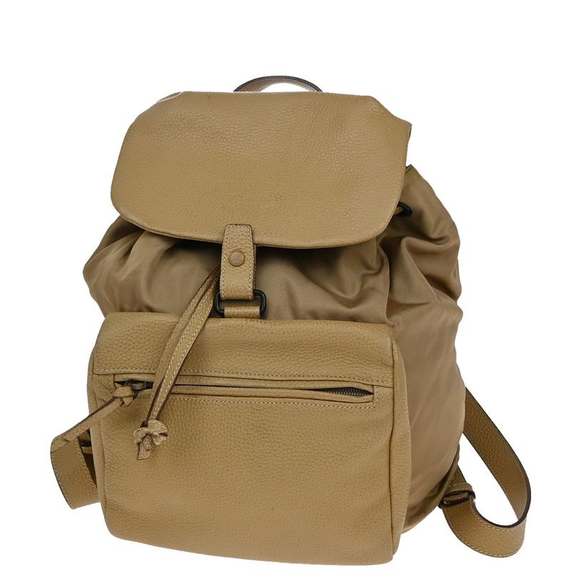 Prada Backpack Nylon Leather Beige 38ka864