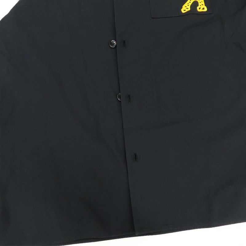 Louis Vuitton Short Sleeve Cotton Shirt 1afjho S Black Eiffel Pont
