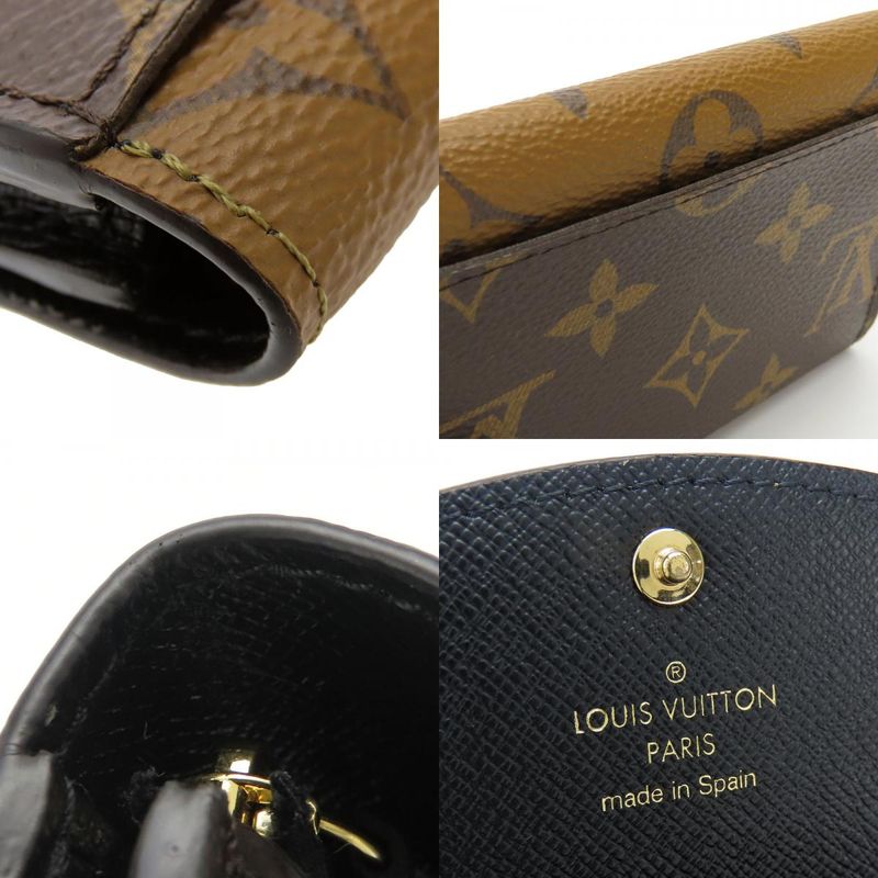 Louis Vuitton Bifold Wallet Portefeuille Rosalie M82333 Monogram Reverse Brown