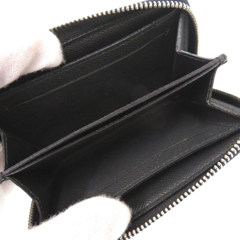 Louis Vuitton Zippy Coin Purse M32832 Taiga Leather Black Coin Case Wallet