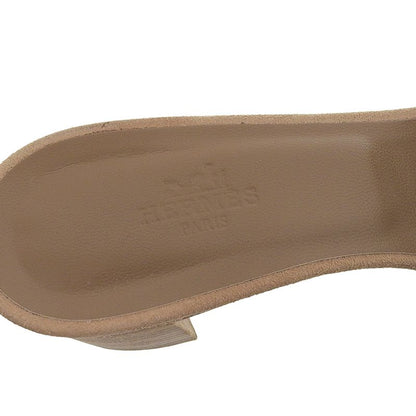 With Box Hermes Current Tag Oazis Pastel Patchwork Suede Leather Mules Sandals