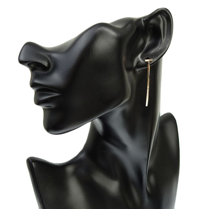 Tiffany & Co T-wire Bar Earrings 18K Pink Gold 750 Pink Gold Earring Accessories