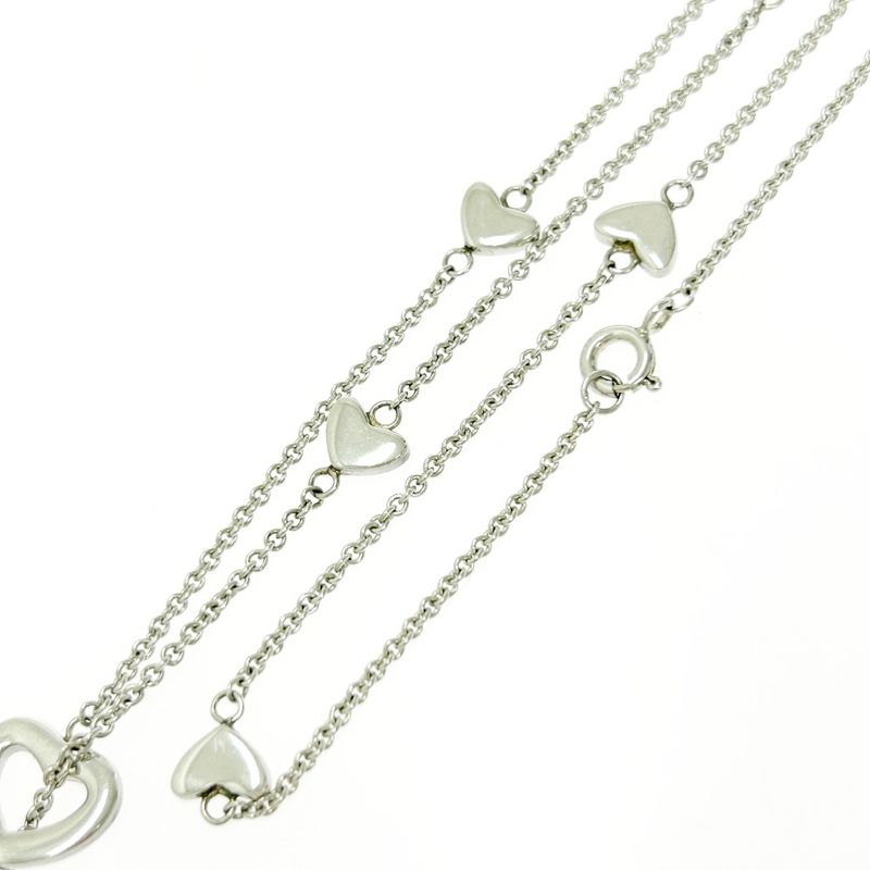 Tiffany & Co Silver Heart Link Lariat Necklace 8.6g 925 Engraved 463787 Necklace