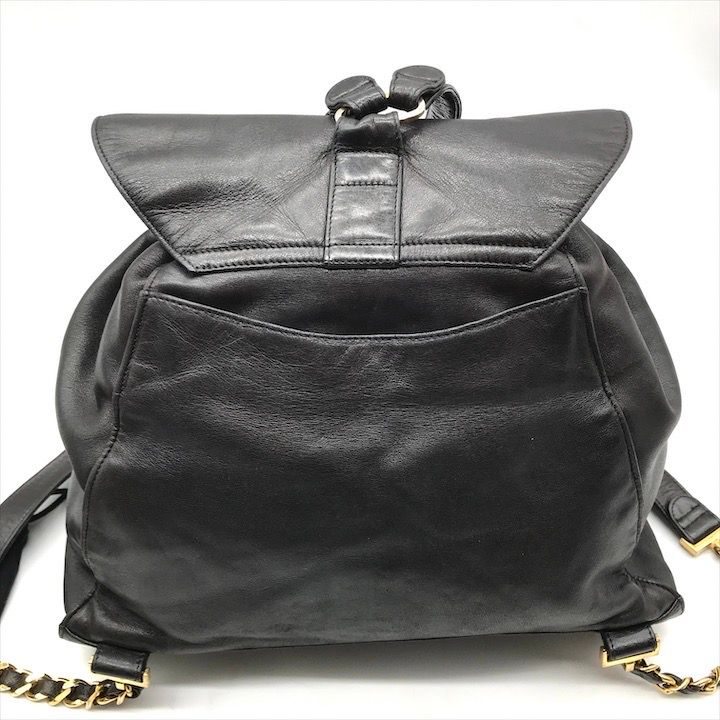 Chanel Jumbo CC Logo Mark Backpack Lambskin Black