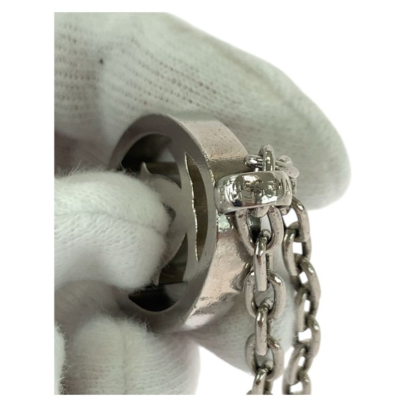 Cartier Double C Silver Stainless Steel T1220148 Key Holder Key Chain For Men