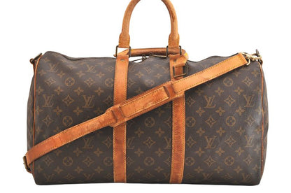 Louis Vuitton Monogram Keepall Bandouliere 45 M41418 Boston Bag 2953n