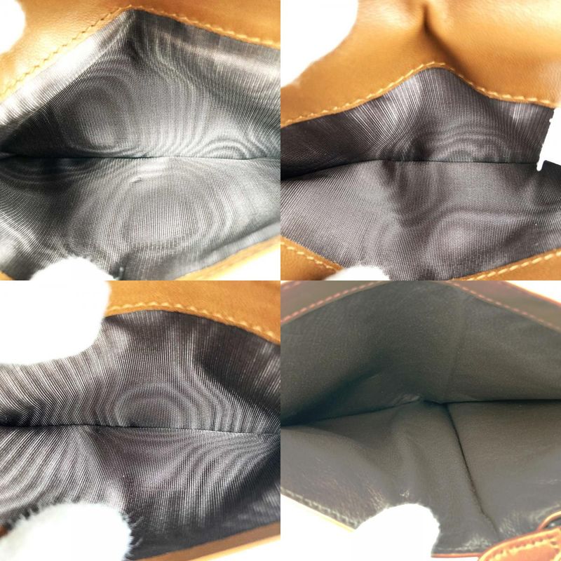 Bottega Veneta Intrecciato Foldable Wallet Brown Leather Men Women Fashion