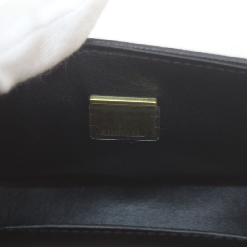 Chanel A67364 Black Caviar Skin Ghardware Mini Boy Chanel 15 Chain Shoulder Bag