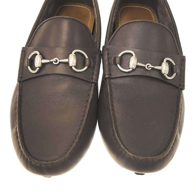 Gucci Horsebit Driving Shoes Loafers 765859 Brown 6